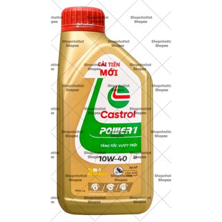 Dầu nhớt tổng hợp xe số Castrol Power-1 10w40 800ml (0.8L) ( Mẫu Mới) – Shopnhottot