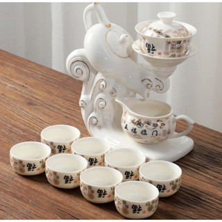 Ấm Trà Men Sứ Trắng