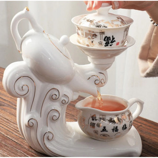 Ấm Trà Men Sứ Trắng