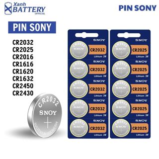 1 Vỉ 5 Viên Pin đồng hồ Sony CR2032 / CR2025 / CR2016 / CR1632 / CR1620 / CR1616 / CR1220 / CR2450 / 2430 lithium 3v