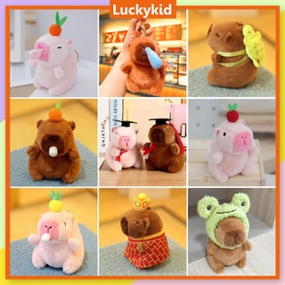 Móc khóa capybara móc khóa gấu bông hình chuột lang nước capybara chảy nước mũi, thổi bóng, tốt nghiệp dễ thương cho bé