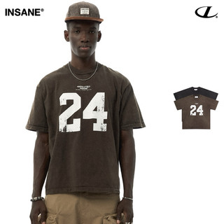 Áo thun washed unisex form boxy vải cotton insane - “24” boxy washed tee