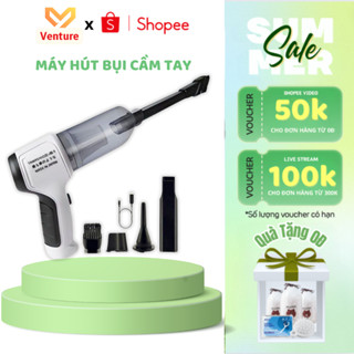 Máy Hút Bụi Cầm Tay Không Dây Nhật Bản VENTURE 6 Đầu Hút, Máy Hút Bụi Ô Tô, Giường Nệm