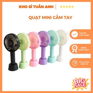 Quạt cầm tay, quạt tích điện mini với 3 mức gió siêu mát
