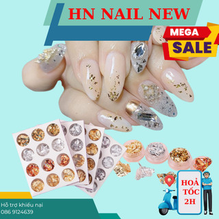 set giấy bạc 4 màu , giấy nhún trang trí móng HN NAIL NEW