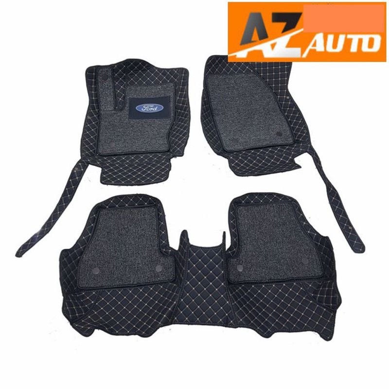 Thảm Sàn, Lót Sàn Da 6D Cho Ford Focus 2014-2018- Kèm Thảm Rối Chống Bụi