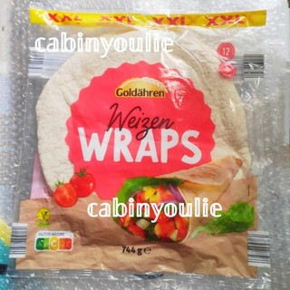 Bánh Cuộn Tortilla Vỏ Bánh Ngô Wraps Goldahren Size XXL 12 Stiick