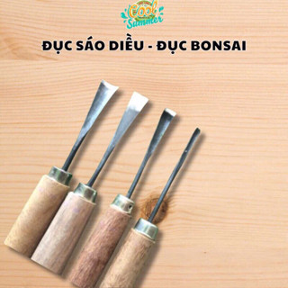Đục làm sáo vét lòng sáo tỉa miệng sáo đục bon sai bộ 4 cây sắc bén làm từ thép nhíp ô tô
