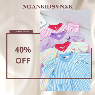 Tt458 váy sơ mi babydoll dáng tay bồng - ngankids