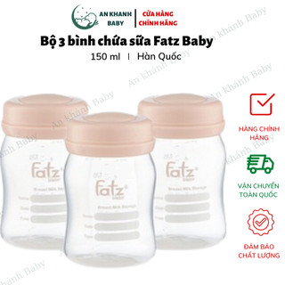 BỘ 3 BÌNH TRỮ SỮA 150ml cổ rộng FATZ BABY FB0120N