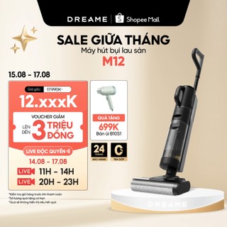 Máy lau sàn kiêm hút bụi cầm tay 2 trong 1 dreame m12 - bản quốc tế - bh 24 tháng