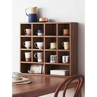 Kệ gỗ trang trí phong cách Retro Vintage bày ly cốc gỗ MDF cao cấp bền đẹp sang trọng dễ dàng lắp ráp NADECOR