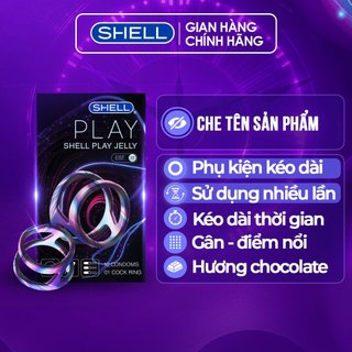 Bao cao su shell play jelly 6 tính năng - hộp 10 cái | shell chính hãng
