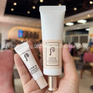 1 Tuýp chống nắng dưỡng trắng chống nhăn whoo trắng 6ml