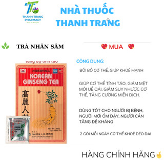 Trà sâm hàn quốc korean ginseng tea - hộp 100 gói