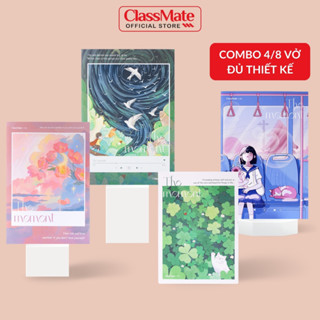 Combo 4/8 Vở Classmate The Moment Tập Vở B5, 80/120/200 Trang Tập Kẻ Ngang Có Chấm Bìa Chống Nước, Vở Viết Kẻ Vẽ Tiện