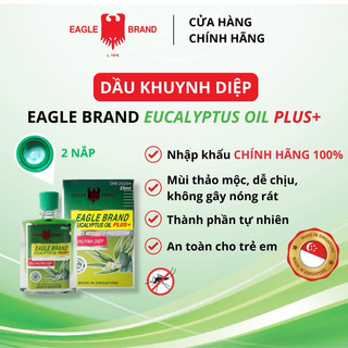 ( Chính Hãng) Dầu Khuynh Diệp Con Ó EAGLE Singapre 2 Nắp