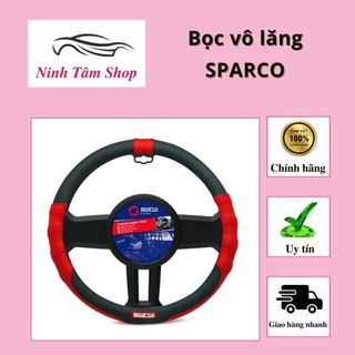 Bọc vô lăng SPARCO đường kính 38cm phù hợp xe 4,5,7 chỗ tại Việt Nam