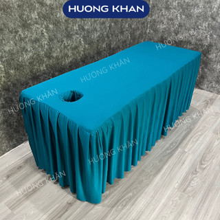 Ga giường spa, drap giường masage Có Lỗ, ga giường gội, nối mi, phun xăm chất thun mềm mại, dày dặn