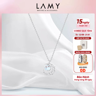 Dây chuyền bạc nữ cde moonstone đá mặt trăng lấp lánh necklace cde6068sv - bạc s925 cao cấp