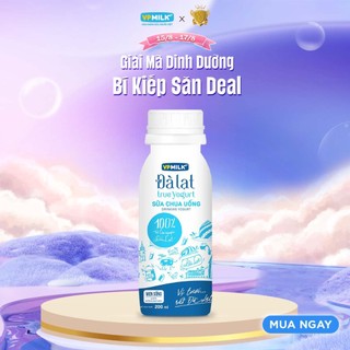 Sữa chua uống vpmilk đà lạt true yogurt ít đường..
