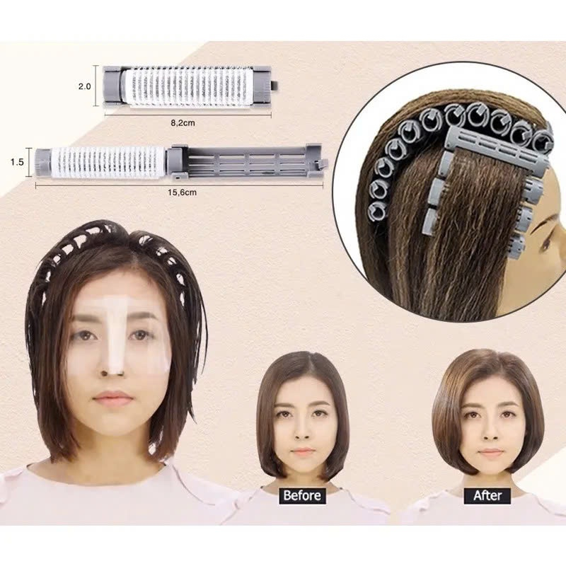 Bộ trục kẹp uốn phồng chân tóc, lô dính uốn phồng chân tóc lô cuốn làm phồng chân tóc Hàn Quốc 20 câ