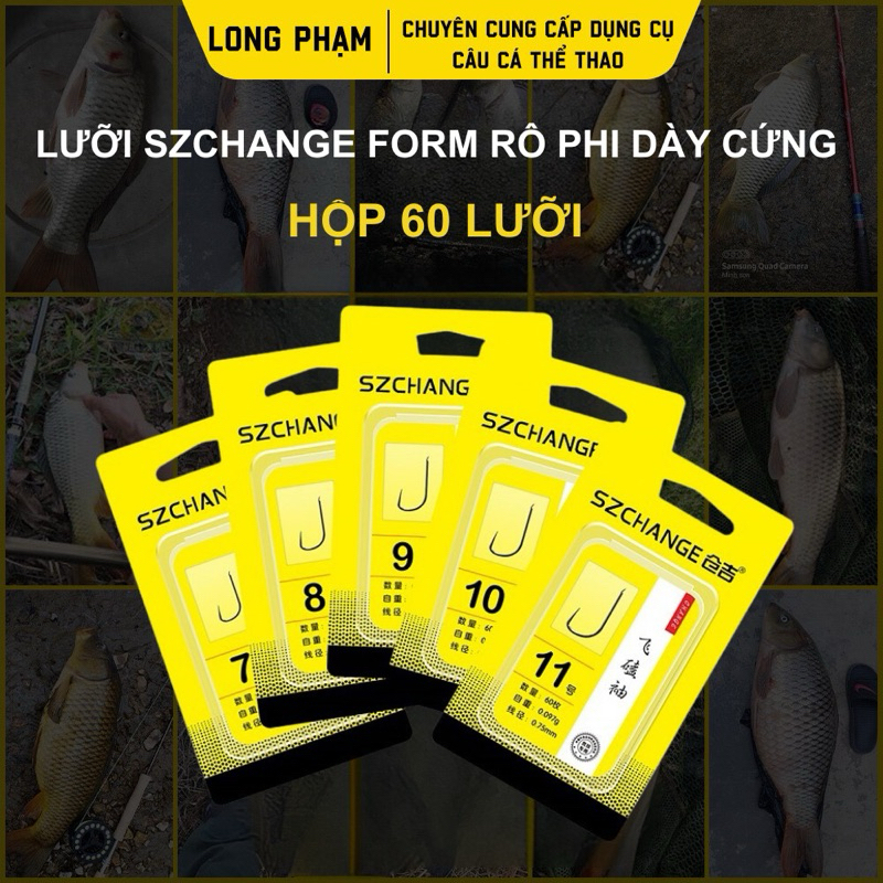 LƯỠI SZCHANGE KO NGẠNH FORM RÔ PHI DÀY CỨNG ( HỘP 60 LƯỠI )