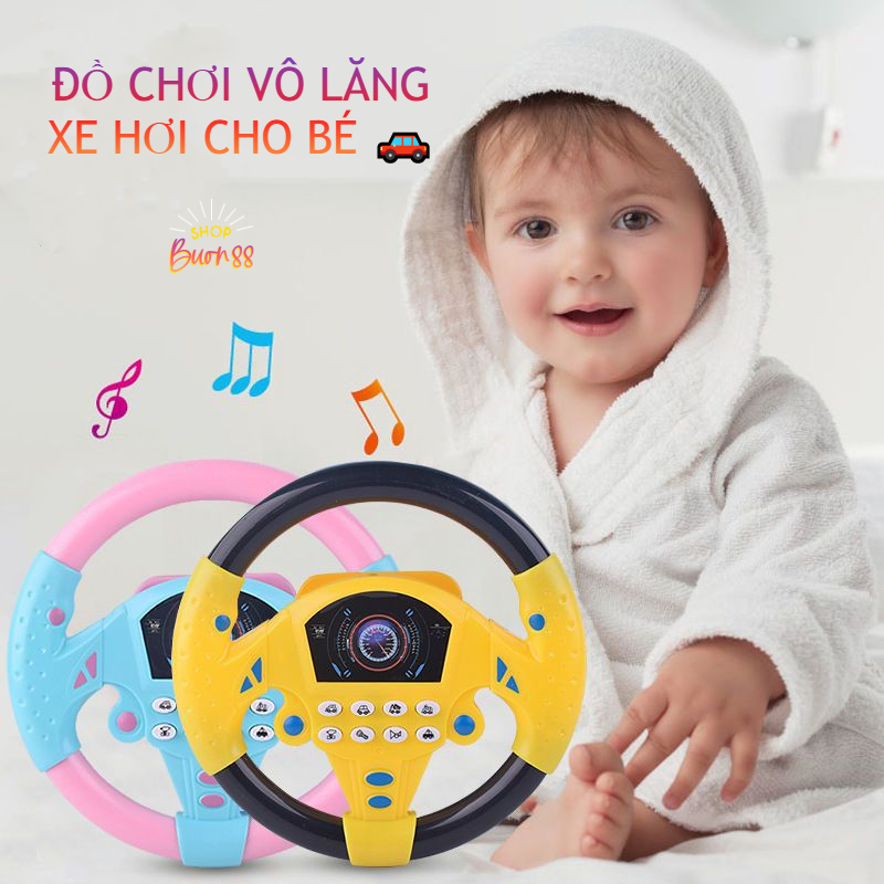 🌀 Vô Lăng Đồ Chơi Cho Bé Có Đế Hít Xoay 360 Độ Với 8 Chức Năng Âm Thanh Vui Nhộn Ô Tô 89055 Shop Buô