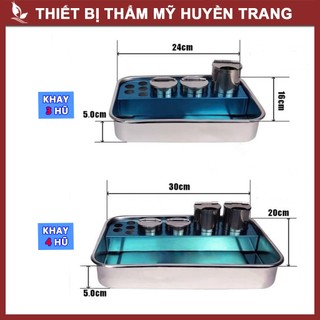 Khay Inox Chữ Nhật Đa Năng Dùng Đựng: Bông, Kéo, Panh Y Tế, Dụng Cụ Spa, Dụng Cụ Y Tế, Ống Nghiệm