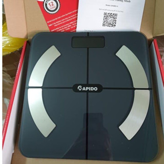 Cân sức khỏe điện tử thông minh Rapido RSB02-S kết nối bluetooth phân tích 10 chỉ số cơ thể, BH 12 tháng