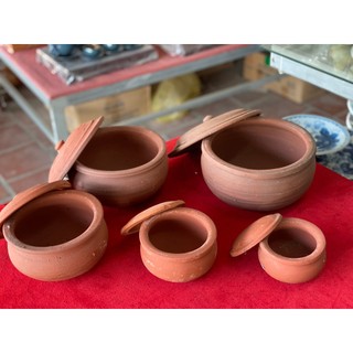 Niêu đất kho cá, nồi đất, thố đất nấu cơm đủ size loại dày không tráng men
