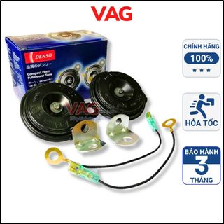 [Chính hãng] Còi đĩa Denso 12v chính hãng sản xuất tại Indonesia L+H, Tặng kèm 2 giắc bắt mass.