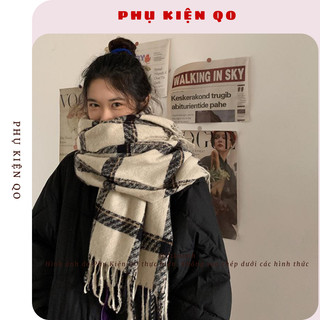 Khăn quàng cổ cashmere kẻ caro k41