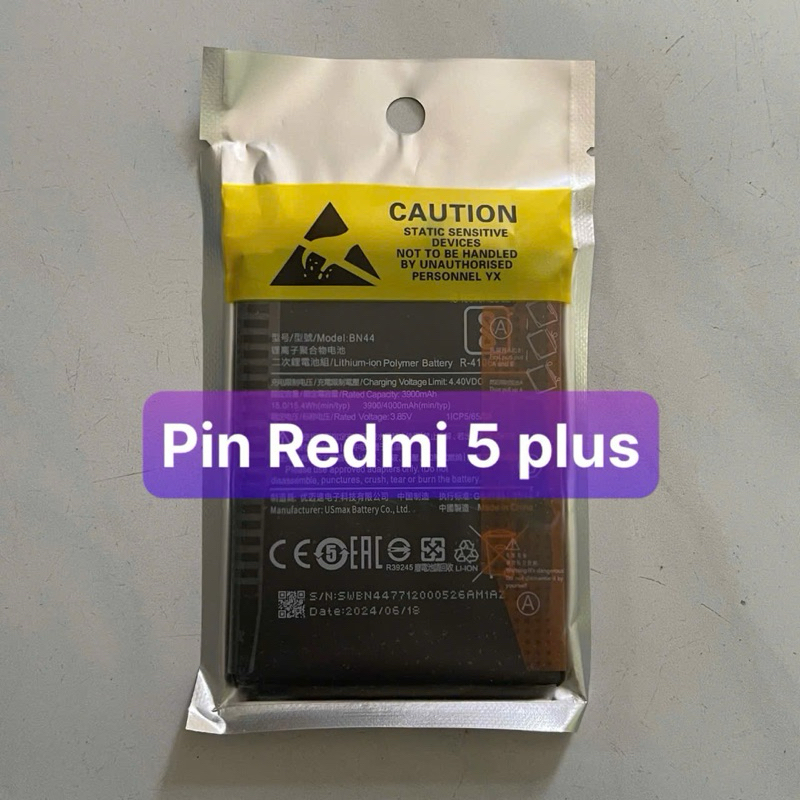 pin xiaomi Redmi 5 plus model BN44 (zin)