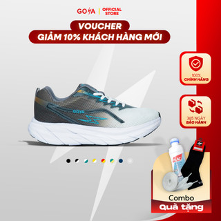 Giày thể thao chạy bộ nam nữ Goya Plus năm 2024 màu xám trắng