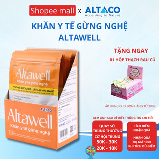 Altawell Khăn Gừng Nghệ Giúp Vệ SInh Cơ Thể Sau SInh (1 hộp 30 cái)
