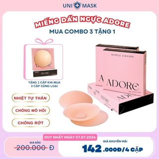 Miếng dán ngực silicone ADORE miếng dán tàng hình cao cấp, tái sử dụng được UNIMASK68