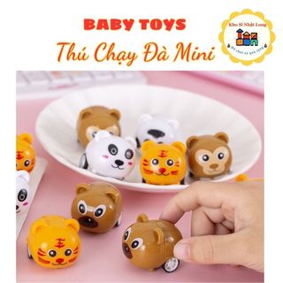 Đồ chơi trẻ em xe chạy đà mini hình thú quen thuộc cho bé chơi, làm qùa tặng thú vị