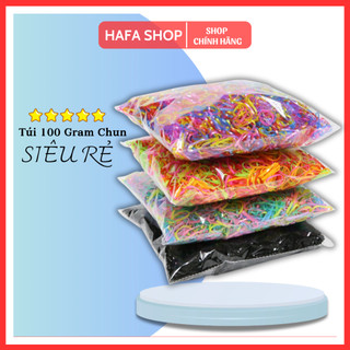 Gói 100g chun buộc tóc HAFA, chun buộc tóc quốc dân, chun buộc tóc nhiều màu giá rẻ