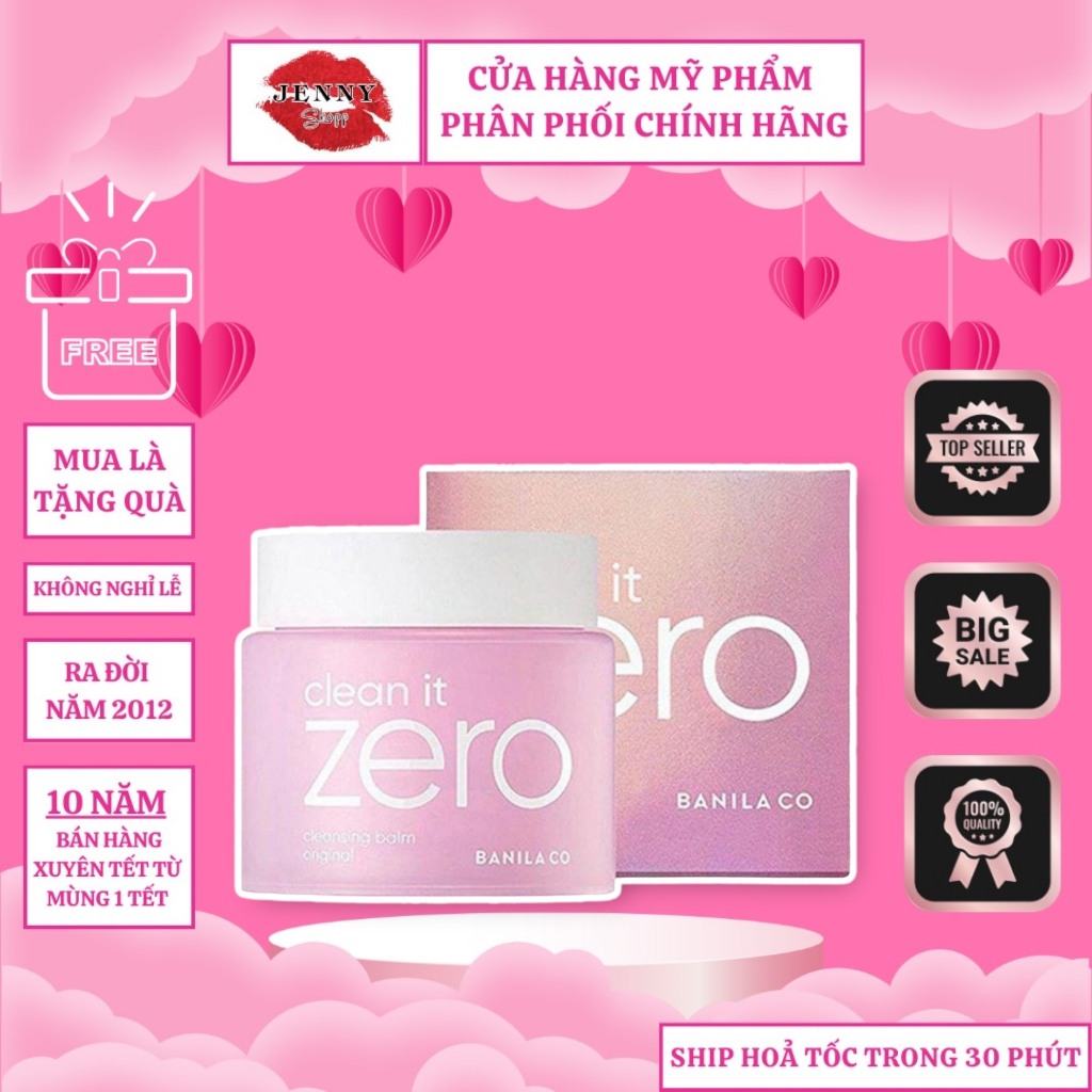 Sáp Tẩy Trang Banila Co. Clean It Zero 100ml Loại Bỏ Lớp Trang Điểm Lâu Trôi, Nhẹ Dịu Cho Mọi Loại Da