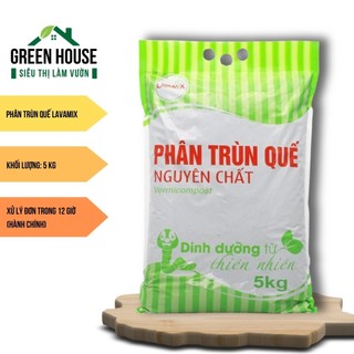 Phân Trùn Quế LAVAMIX | túi 5kg - phân bón hữu cơ giàu dinh dưỡng cho rau củ quả, tơi xốp đất | Green House