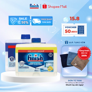 Dung dịch vệ sinh máy rửa bát Finish 250ml bảo vệ máy rửa bát, thơm máy