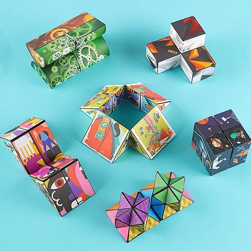 Đồ Chơi Khối Rubik Biến Thể 3D Thay Đổi Hình Dạng Độc Đáo phát triển trí sáng tạo Cho Trẻ Thiết Kế 8
