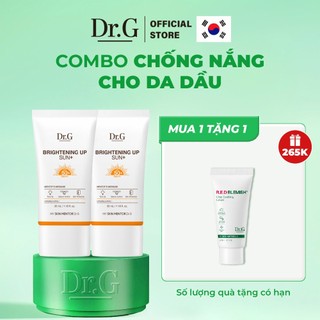 Combo 2 kem chống nắng dr.g brightening up sun+ spf50+ pa+++ 50ml nâng tông kiềm dầu làm sáng da