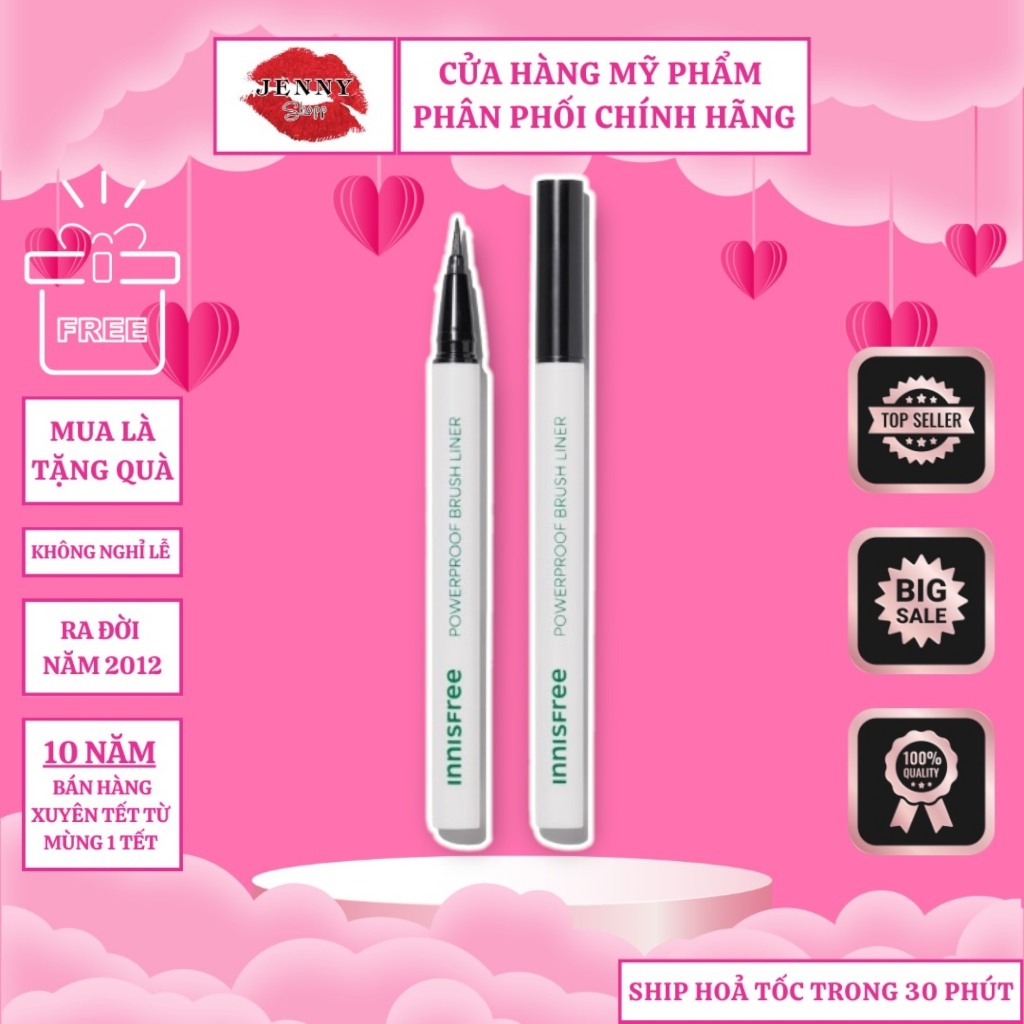 Kẻ Mắt Dạ Siêu Mảnh Innisfree Powerproof Brush Liner