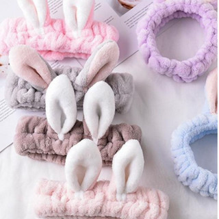 Băng đô rửa mặt tai thỏ tai mèo tuần lộc nai cua turban cái tóc hoạt hình dể thương tiện dụng phong cách hàn quốc