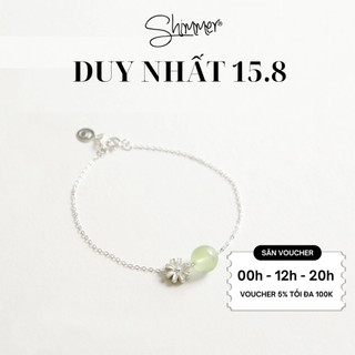 Vòng Tay, Lắc Tay Mini Bloom Đá Thiên Nhiên Phong Thuỷ Shimmer Silver