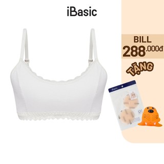 Áo ngực học sinh tròng cổ viền ren iBasic BRAT005