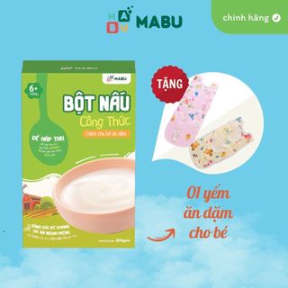 Bột nấu công thức Mabu (900gr) dành cho bé ăn dặm từ 6 tháng tuổi, ăn dặm truyền thống, kiểu Nhật, BLW...