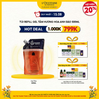 Túi refill gel tắm l'occitane shower gel 500ml